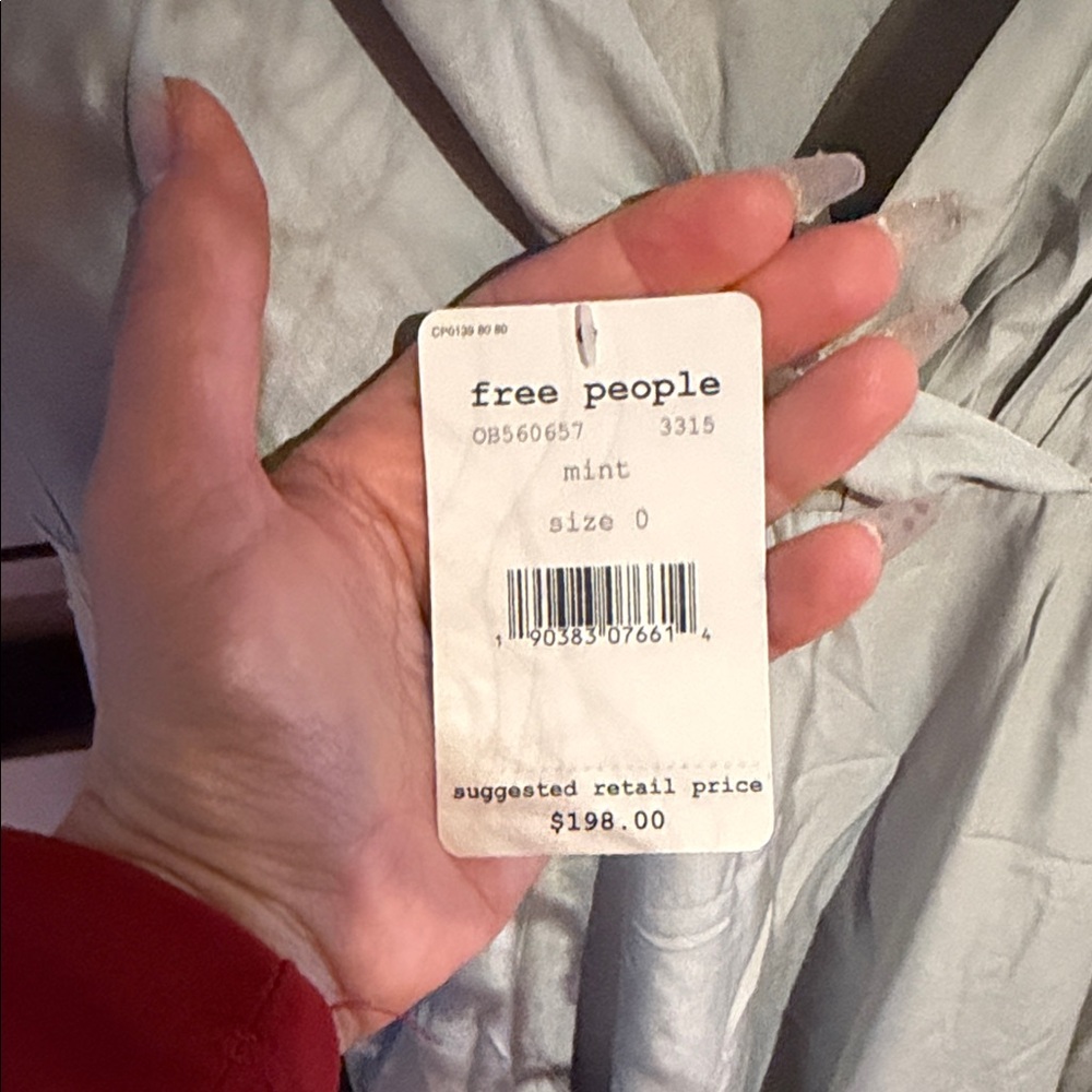 Free People Lace Trim Maxi Dress in Light Gray - Picture 6 of 6